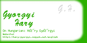 gyorgyi hary business card